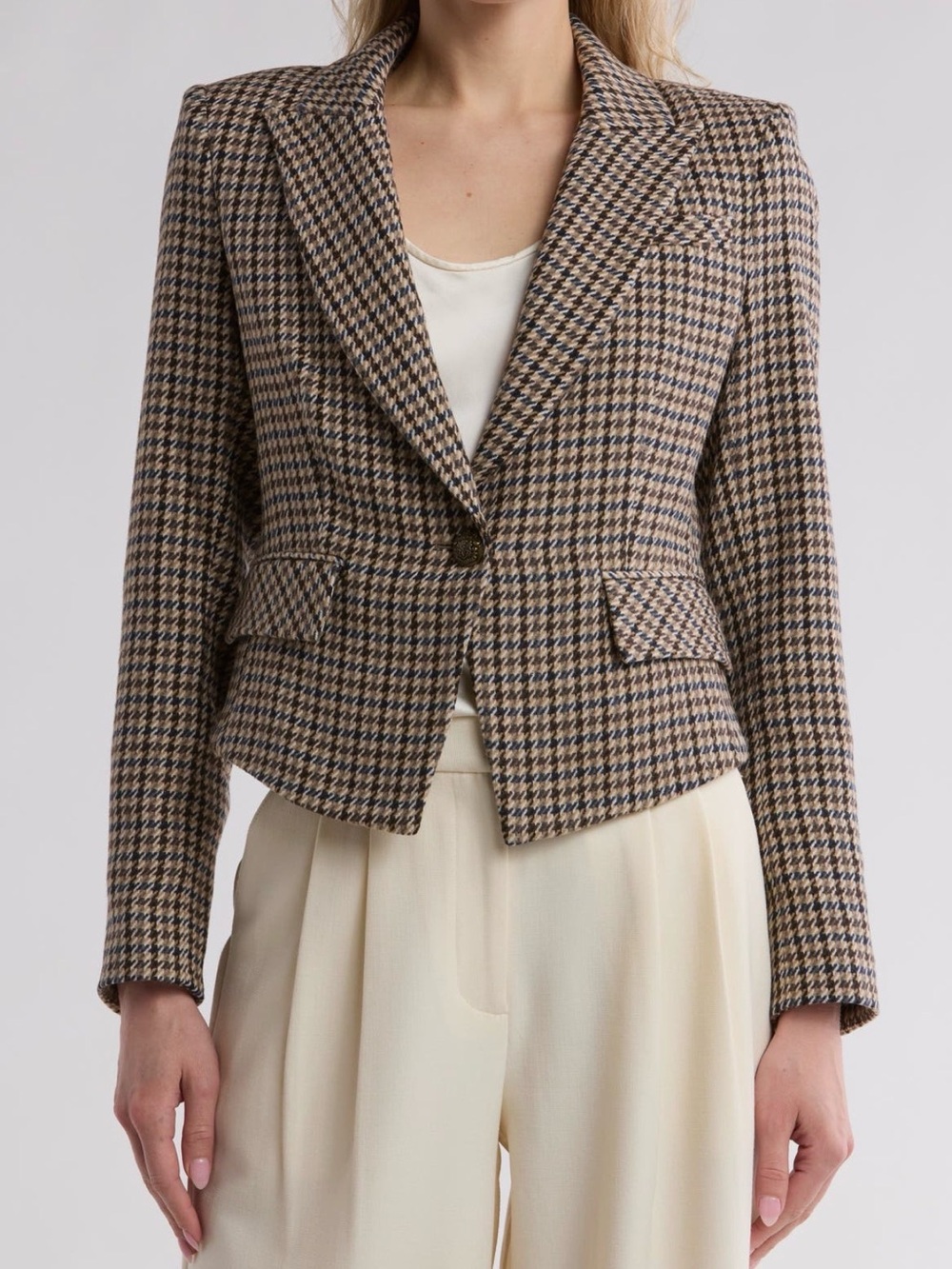 Veronica Beard Hossnna Dickey One-Button Blazer - Picture 3 of 12